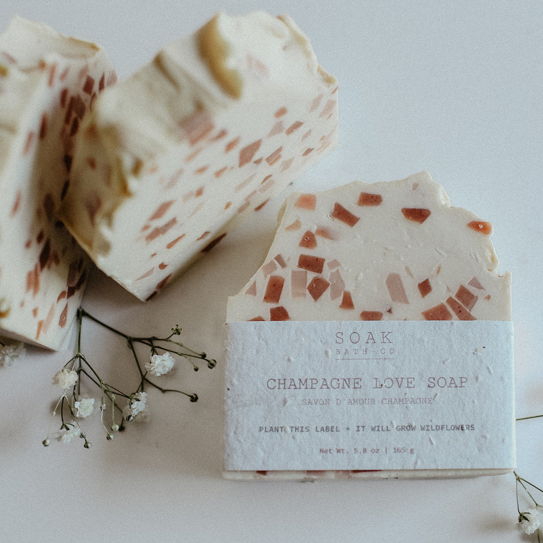 Champagne Love Soap Bar by SOAK Bath Co Wholesale