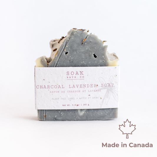 Charcoal Lavender Soap Bar - Canadian Handmade