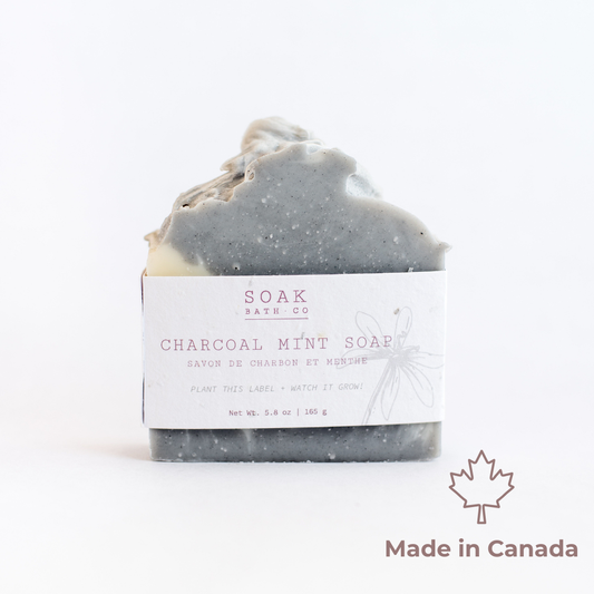 Charcoal Mint Soap Bar - Canadian Handmade