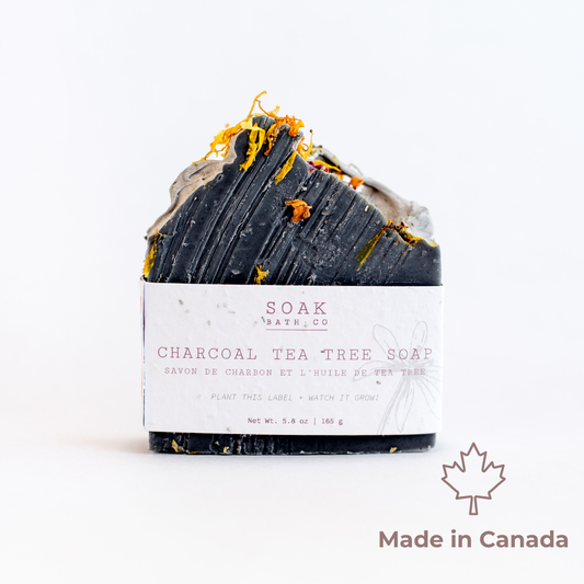 Charcoal Tea Tree Soap Bar - Canadian Handmade