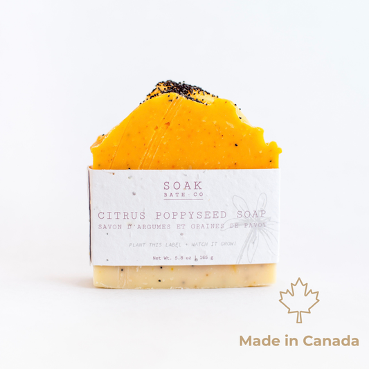 Citrus Poppyseed Soap Bar - Made in Canada