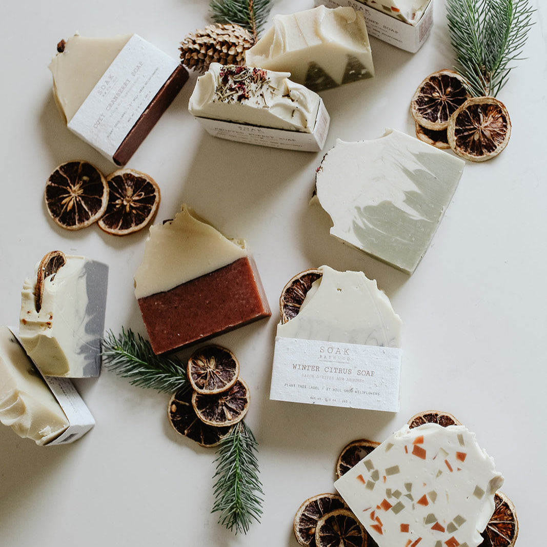 Winter Citrus Soap Bar by SOAK Bath Co Wholesale, Christmas Collection, Holiday Collection