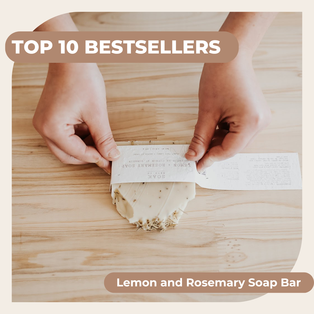 Lemon and Rosemary Soap Bar by SOAK Bath Co Wholesale TOP 10 Bestseller
