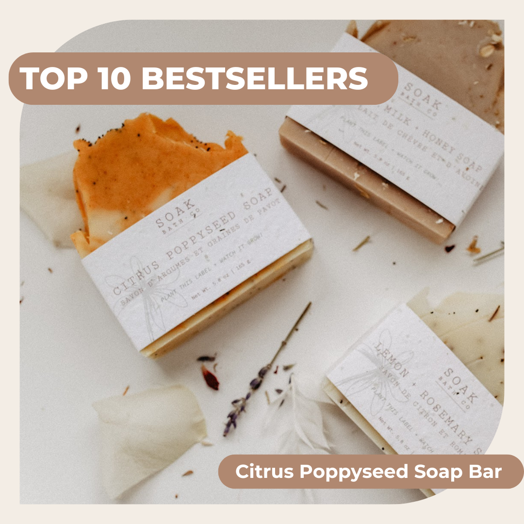 Citrus Poppyseed Soap Bar by SOAK Bath Co Top 10 Bestsellers