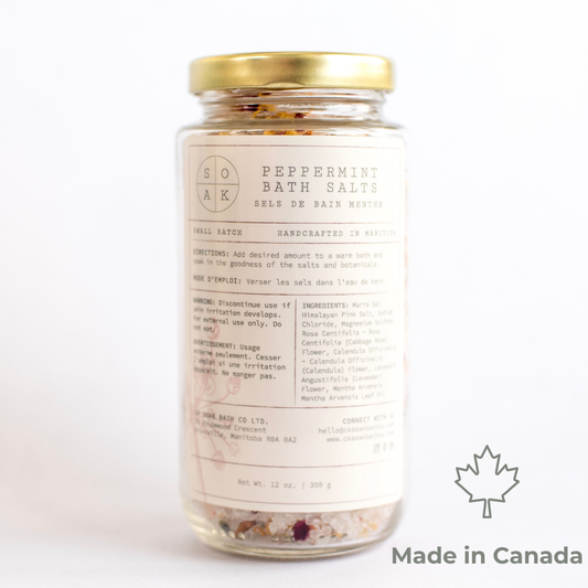 Peppermint Bath Salts - Canadian Handmade