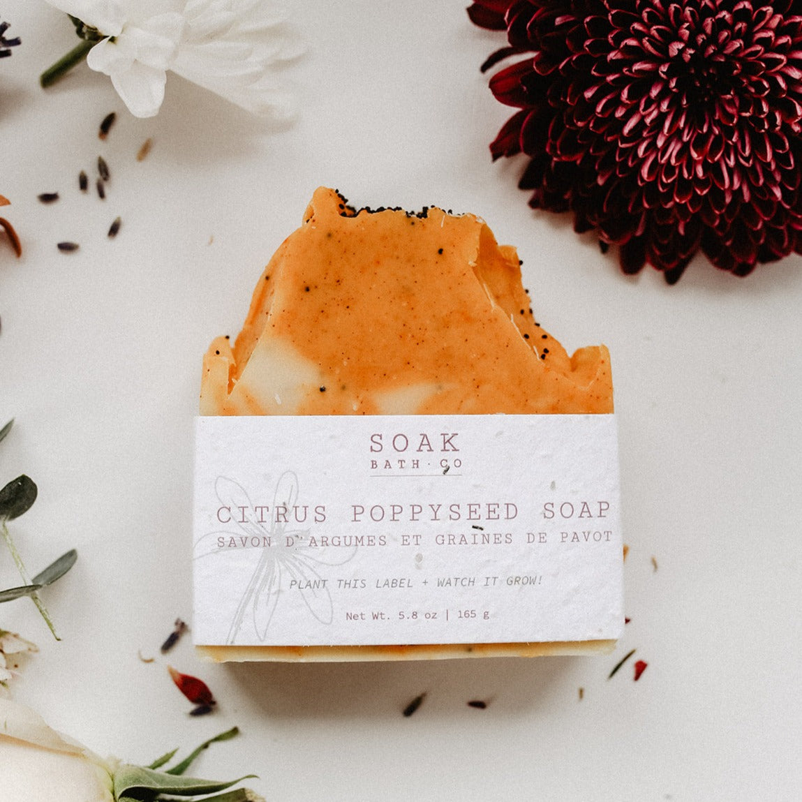 Citrus poppyseed soap bar