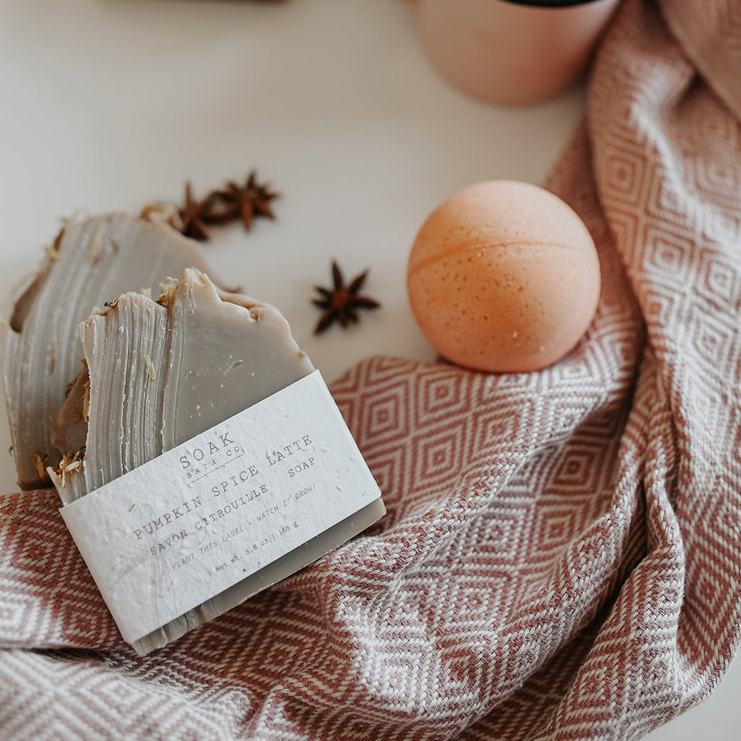 Pumpkin Spice Soap Bar Fall Collection by SOAK Bath Co