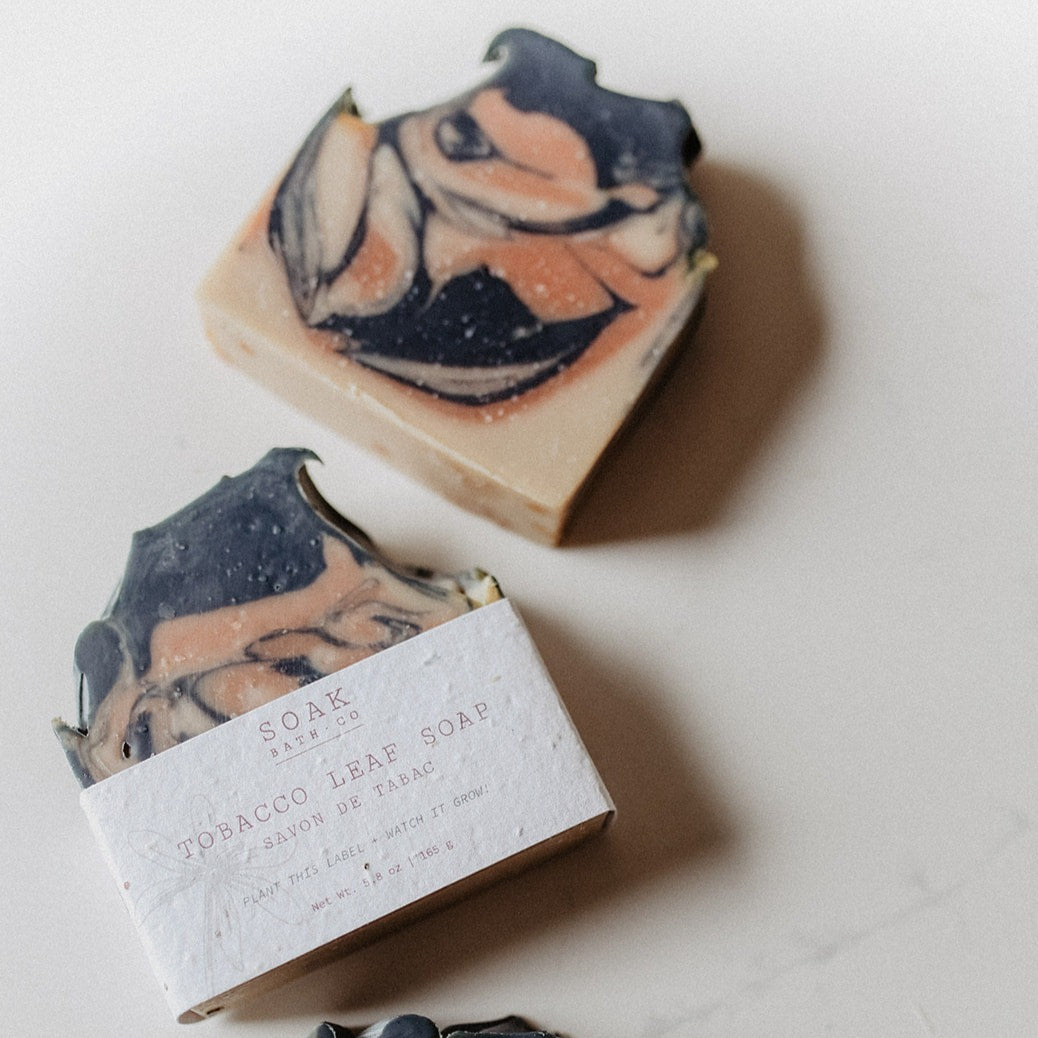 Tobacco Leaf Soap Bar by SOAK Bath Co Wholesale 