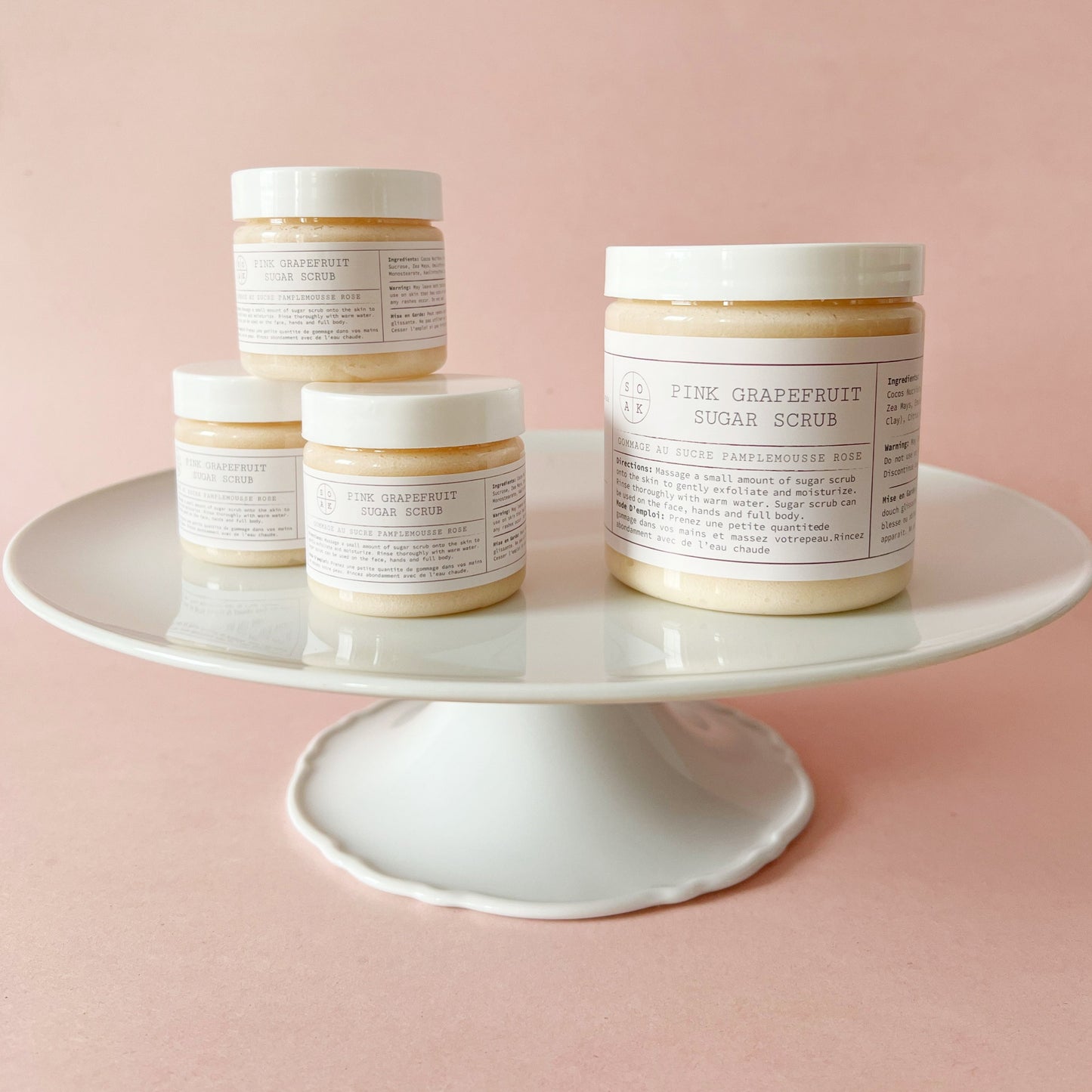 Pink Grapefruit Sugar Scrub by SOAK Bath Co Wholesale