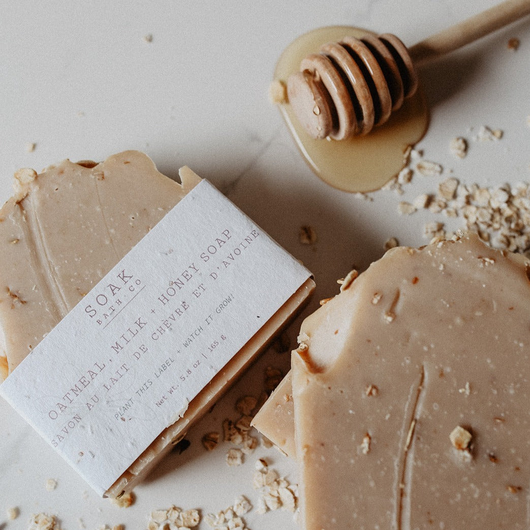 Oatmeal, Milk + Honey Soap Bars by SOAK Bath Co 