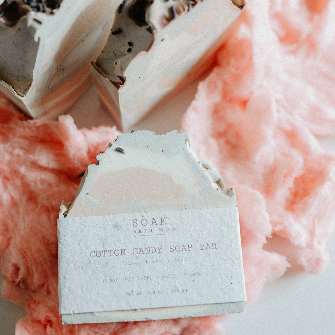 Cotton Candy Soap Bar by SOAK Bath Co Wholesale