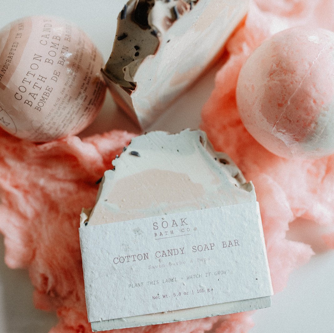 Cotton Candy Soap Bar by SOAK Bath Co Wholesale