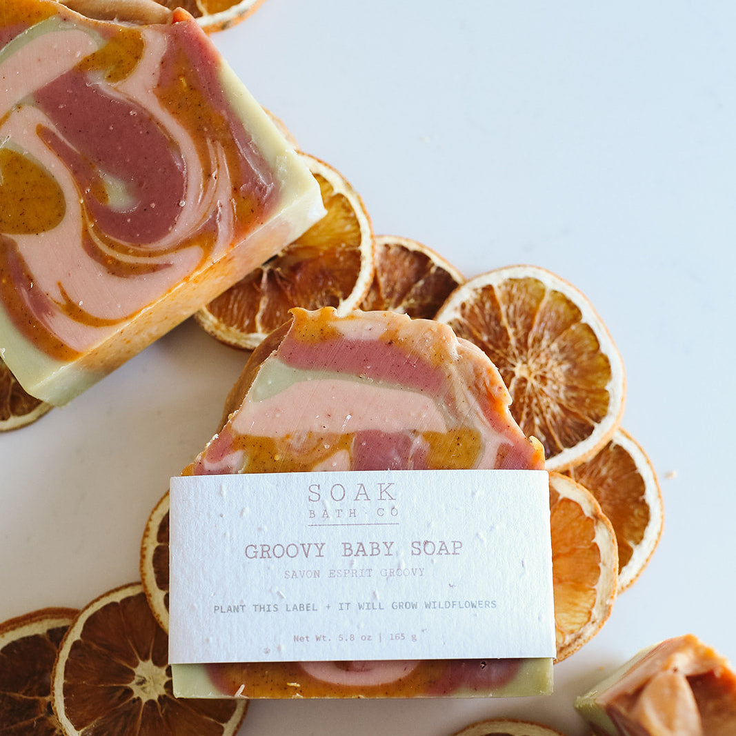 Groovy Baby Soap Bar by SOAK Bath Co Portrait Shot