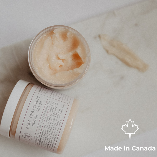 Pink Grapefruit Sugar Scrub - 8 oz - Made in Canada