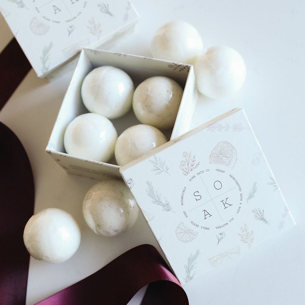 Mini Bath Bomb Gift Box by SOAK Bath Co Portrait