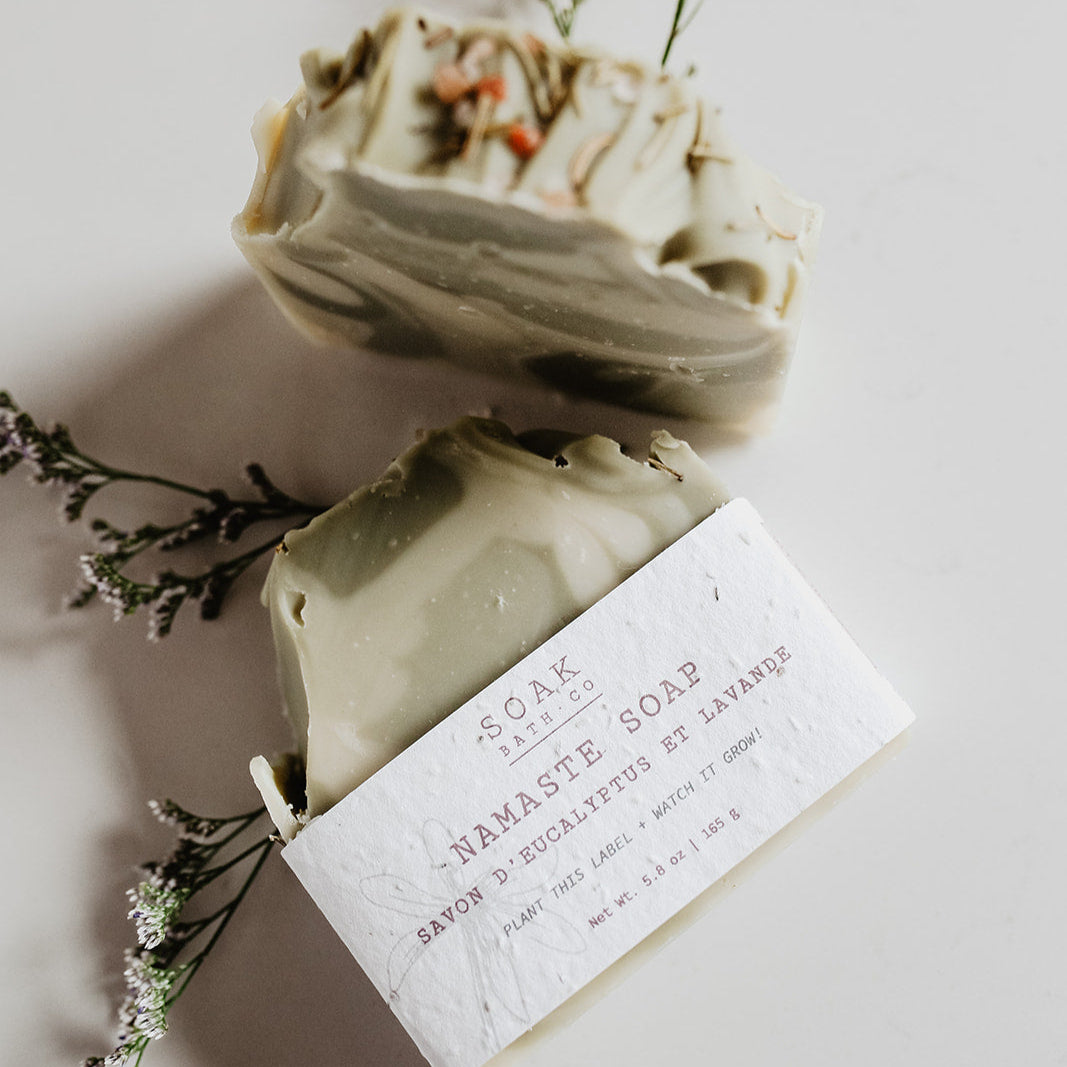 Namaste Soap Bar scented with eucalyptus and lavender essential oils