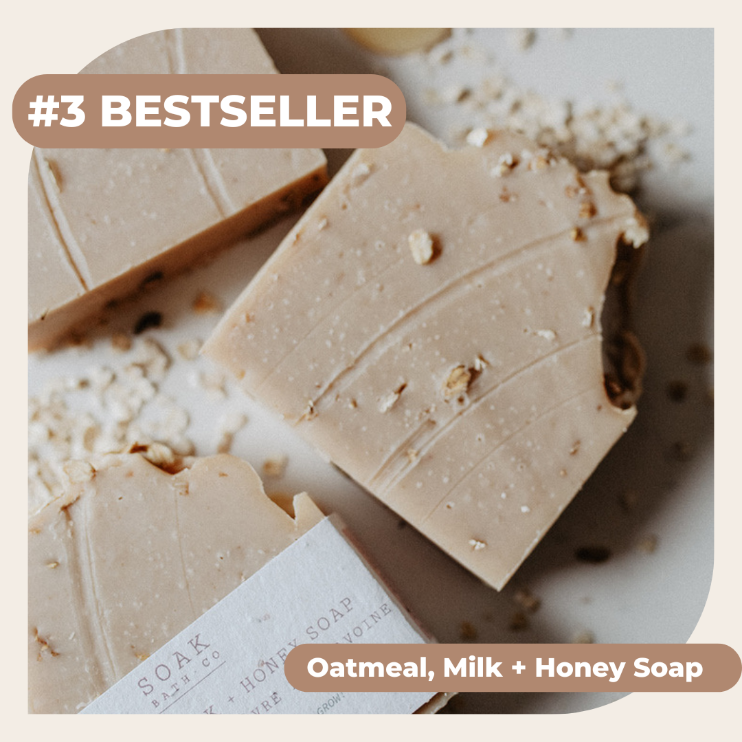 Oatmeal, Milk and Honey Soap Bar by SOAK Bath Co Wholesale Top 3 Bestseller