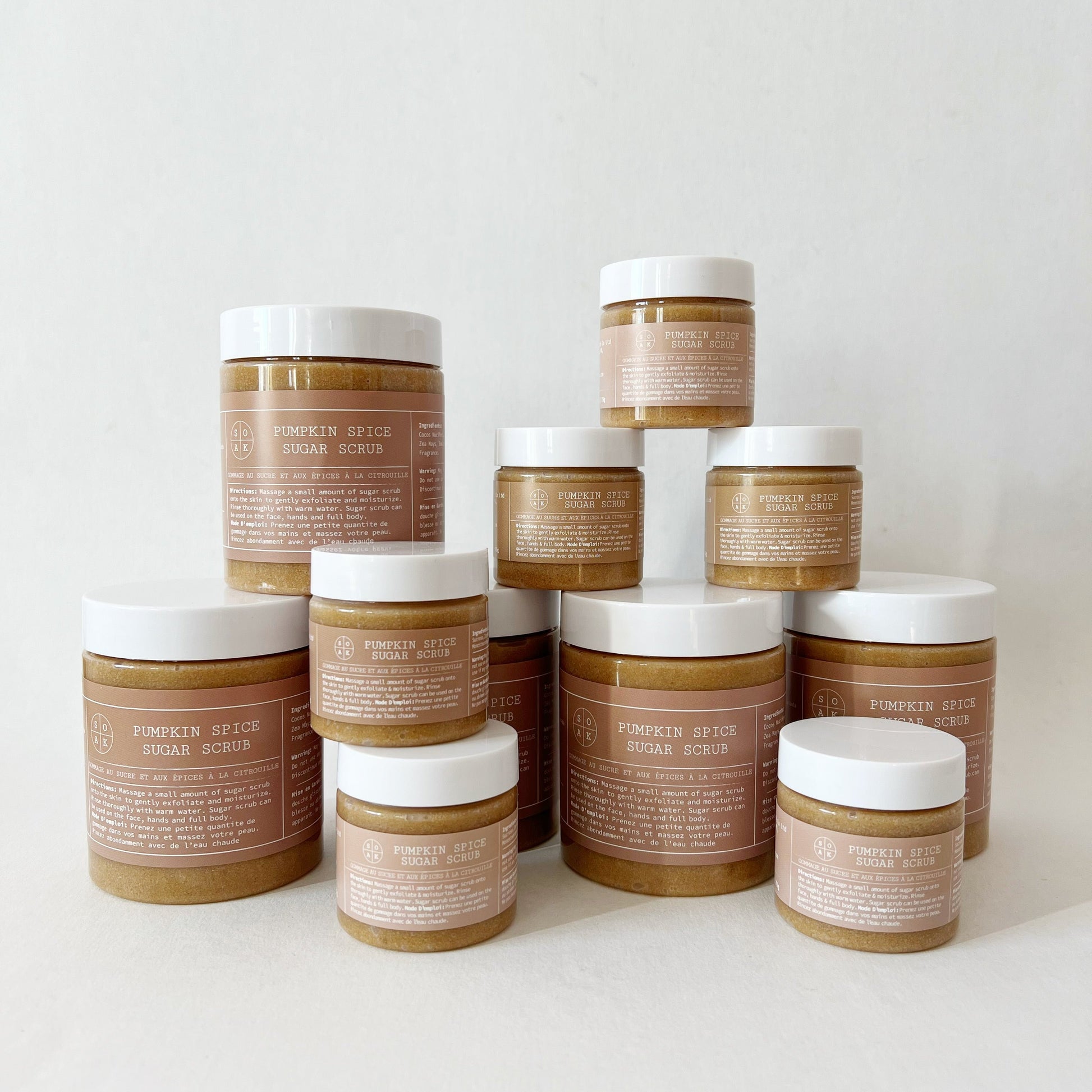 Pumpkin Spice Sugar Scrubs by SOAK Bath Co Wholesale