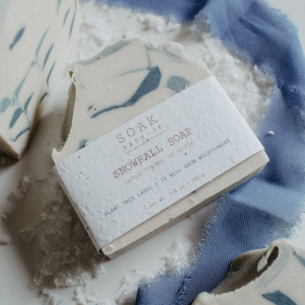 Snowfall Soap bar by SOAK bath Co 