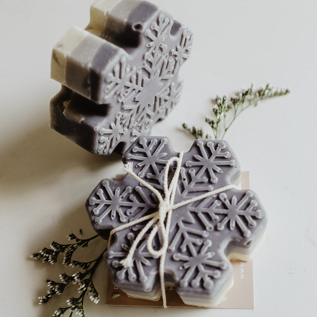 Snowflake Soap Bar, Holiday Collection by SOAK Bath Co Wholesale, Christmas Soap Bar Collection