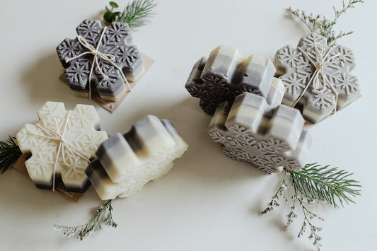 Snowflake Soap Bar by SOAK Bath Co, Holiday Collection, Christmas Soap Bar Collection