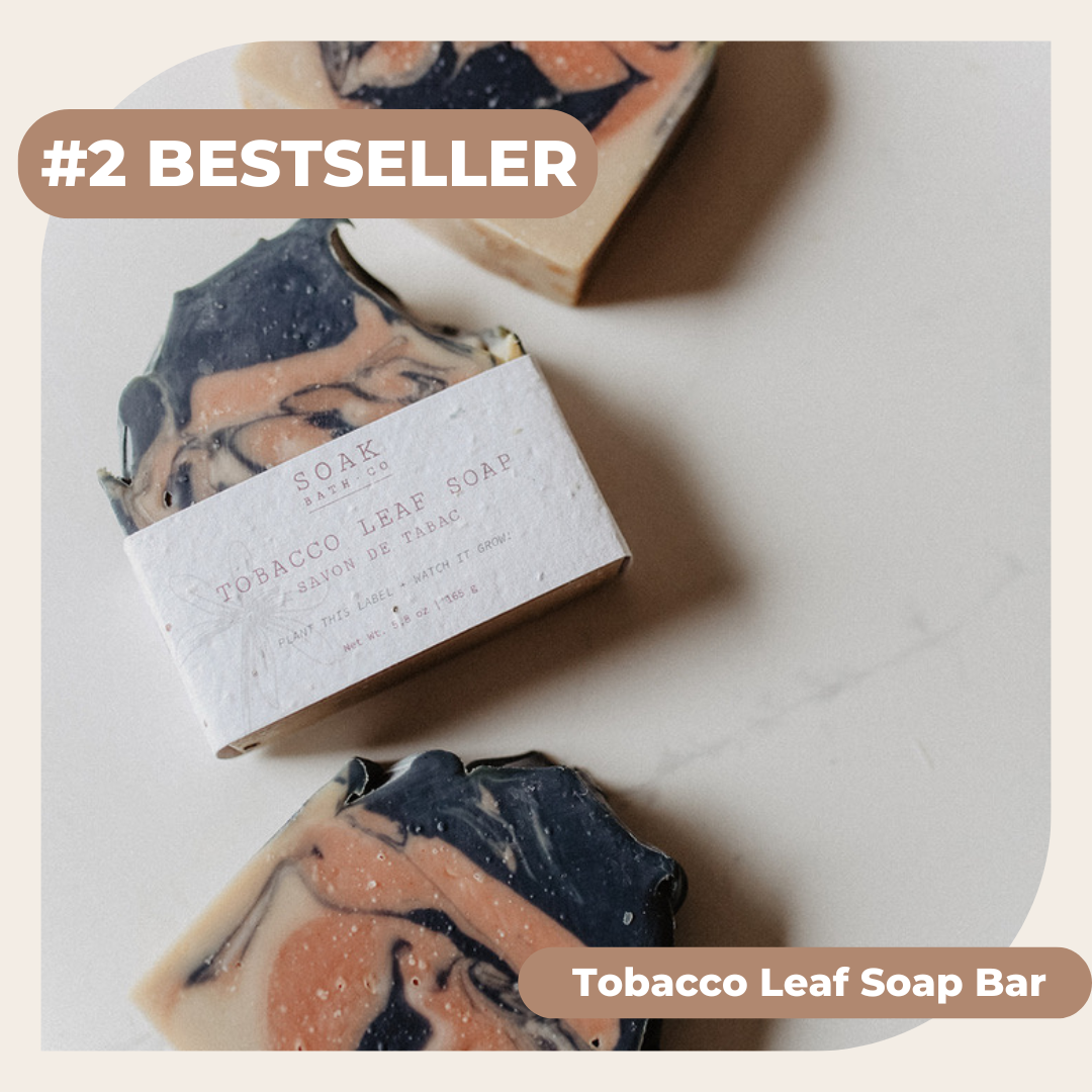 Tobacco leaf soap bar by SOAK Bath Co Wholesale Top 2 Bestseller