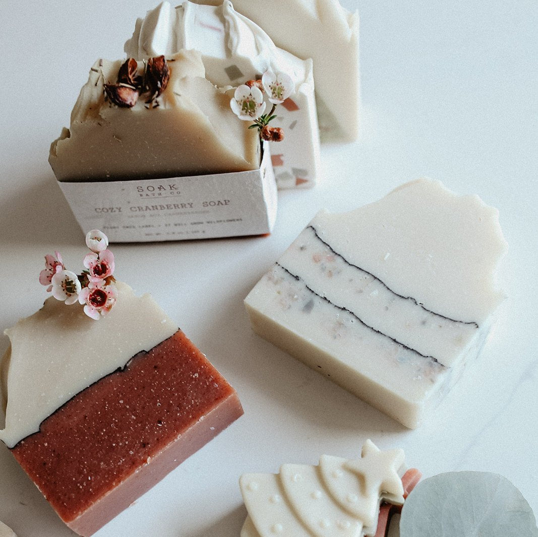 Twinkling Lights soap bar holiday collection by soak bath co 