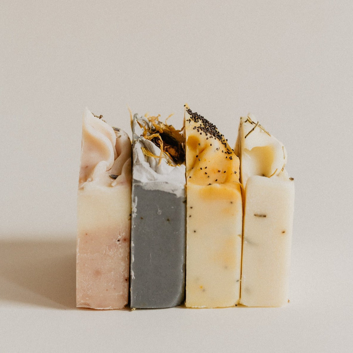 Soap Gift Box - includes 4 soap bars: Citrus Poppyseed, Lavender, Charcoal Tea Tree and Lemon Rosemary