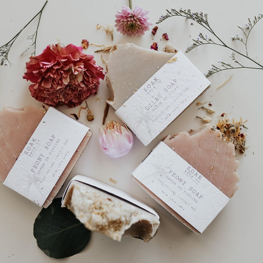 Peony and lilac soap bars