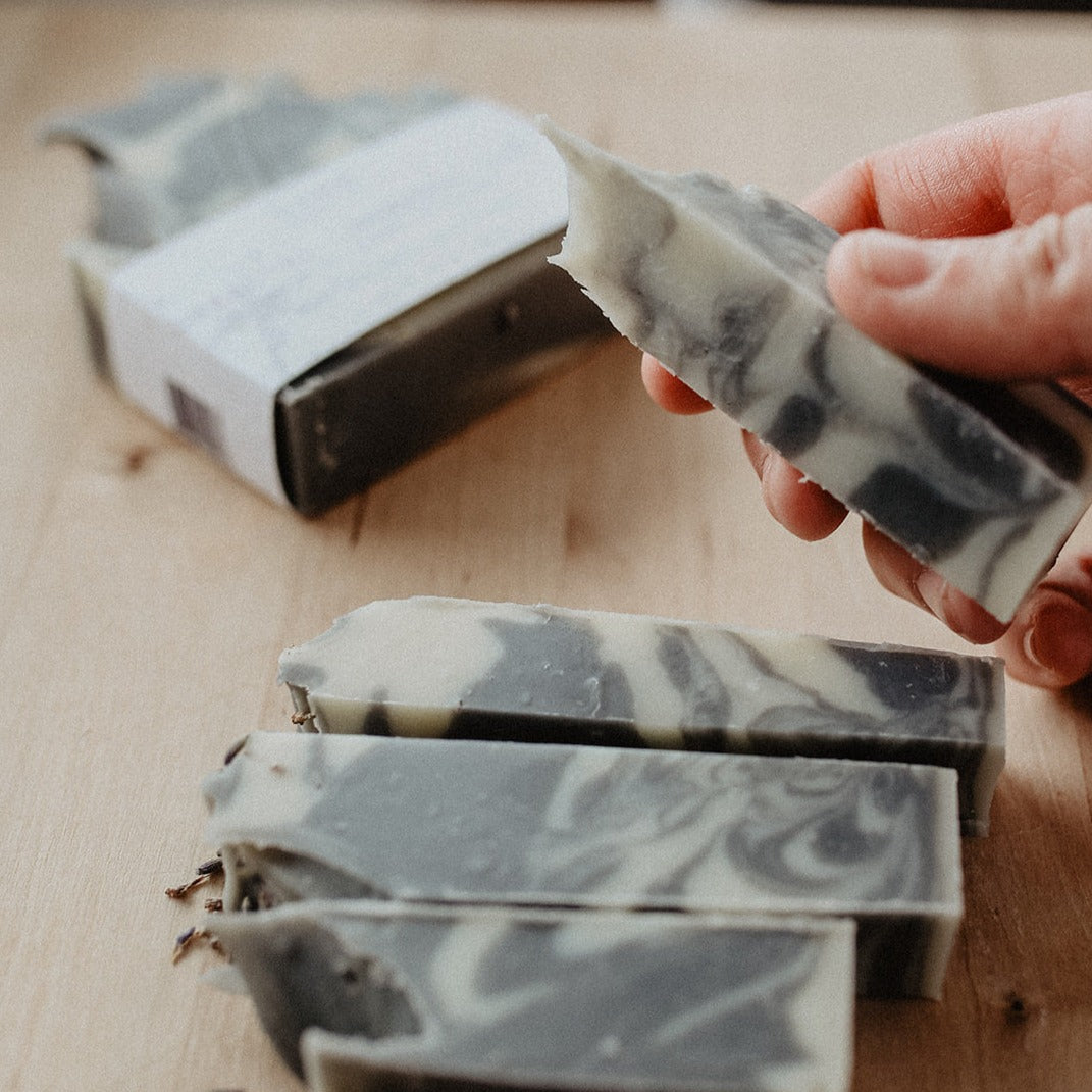 charcoal lavender soap bars