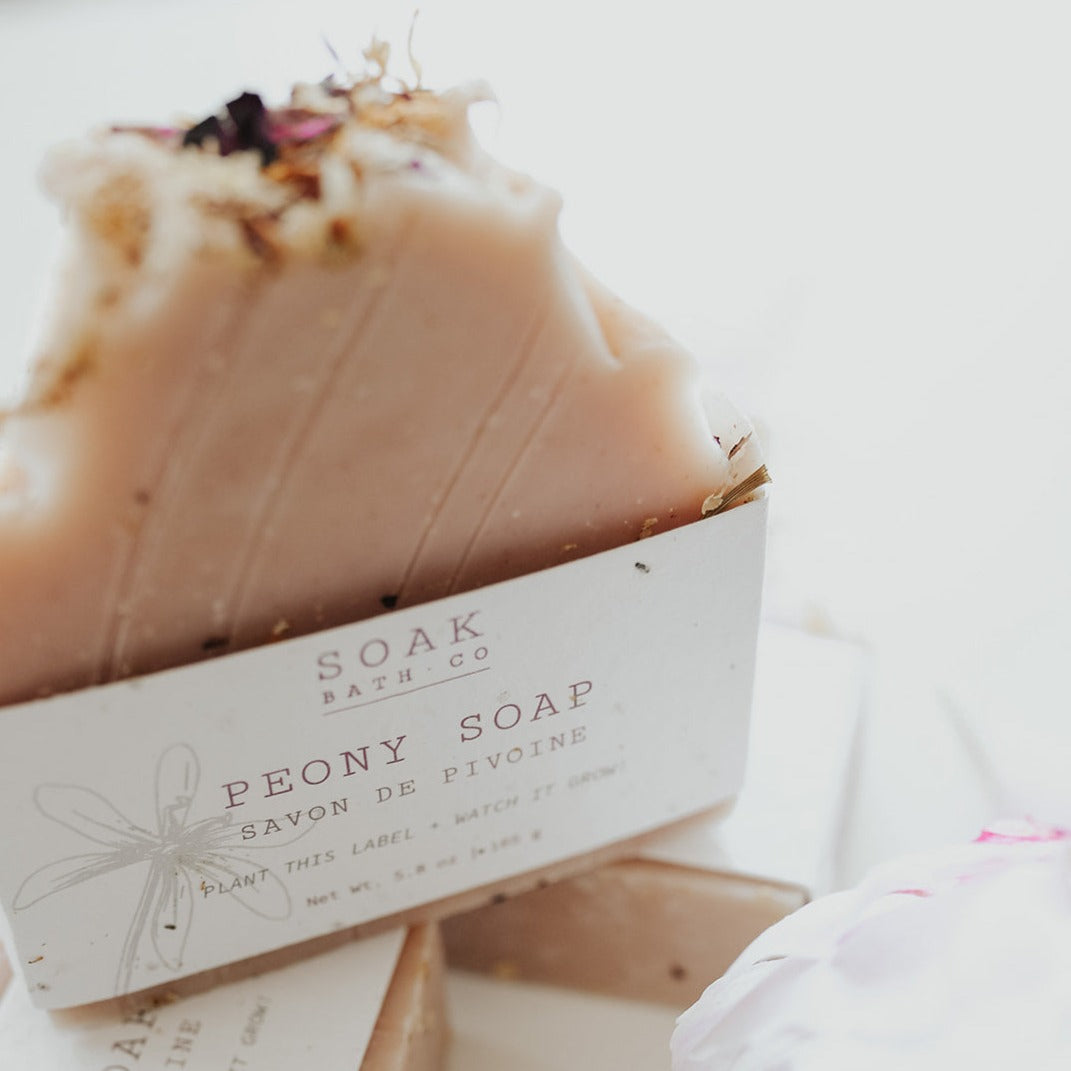 Peony Soap Bar: Spring Collection