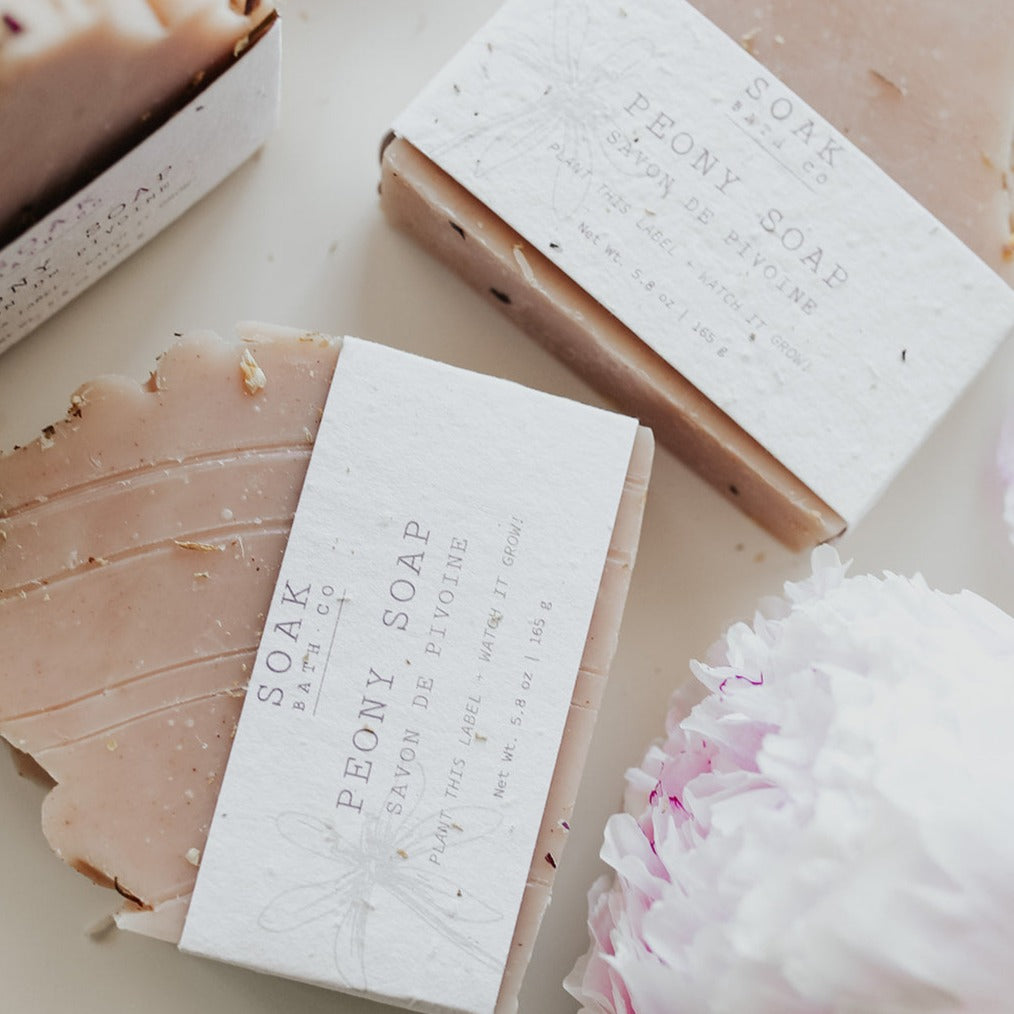 Peony Soap Bar: Spring Collection