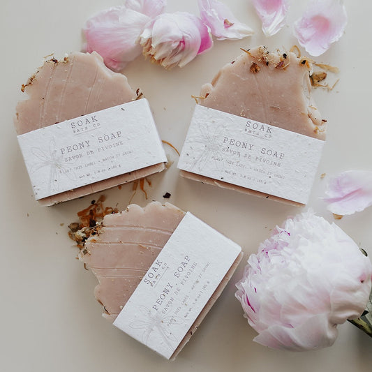 Peony Soap Bar: Spring Collection