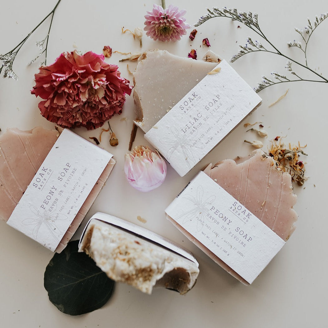 Peony Soap Bar: Spring Collection